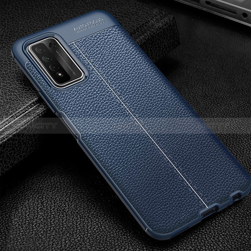 Custodia Silicone Morbida In Pelle Cover per Huawei Honor 10X Lite Blu