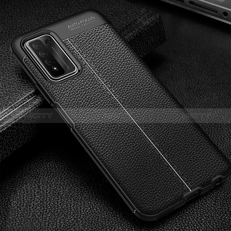 Custodia Silicone Morbida In Pelle Cover per Huawei Honor 10X Lite Nero