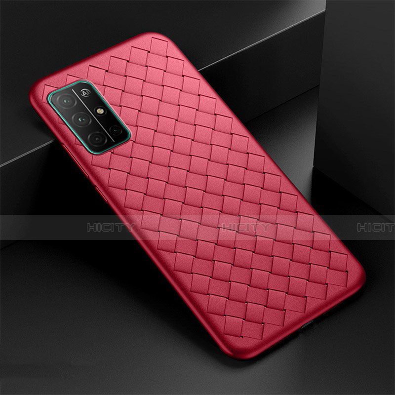 Custodia Silicone Morbida In Pelle Cover per Huawei Honor 30S Rosso