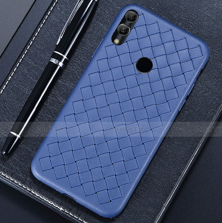 Custodia Silicone Morbida In Pelle Cover per Huawei Honor V10 Lite Blu