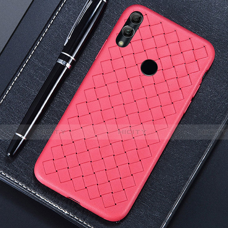 Custodia Silicone Morbida In Pelle Cover per Huawei Honor V10 Lite Rosso