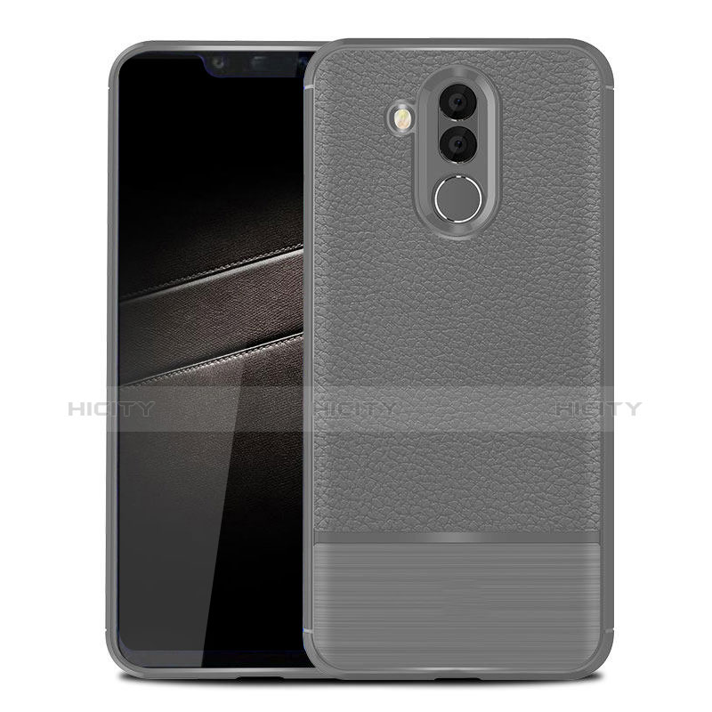 Custodia Silicone Morbida In Pelle Cover per Huawei Maimang 7 Grigio