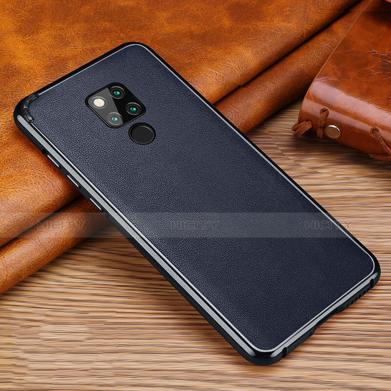 Custodia Silicone Morbida In Pelle Cover per Huawei Mate 20 X Blu