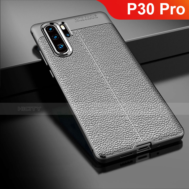 Custodia Silicone Morbida In Pelle Cover per Huawei P30 Pro New Edition Nero