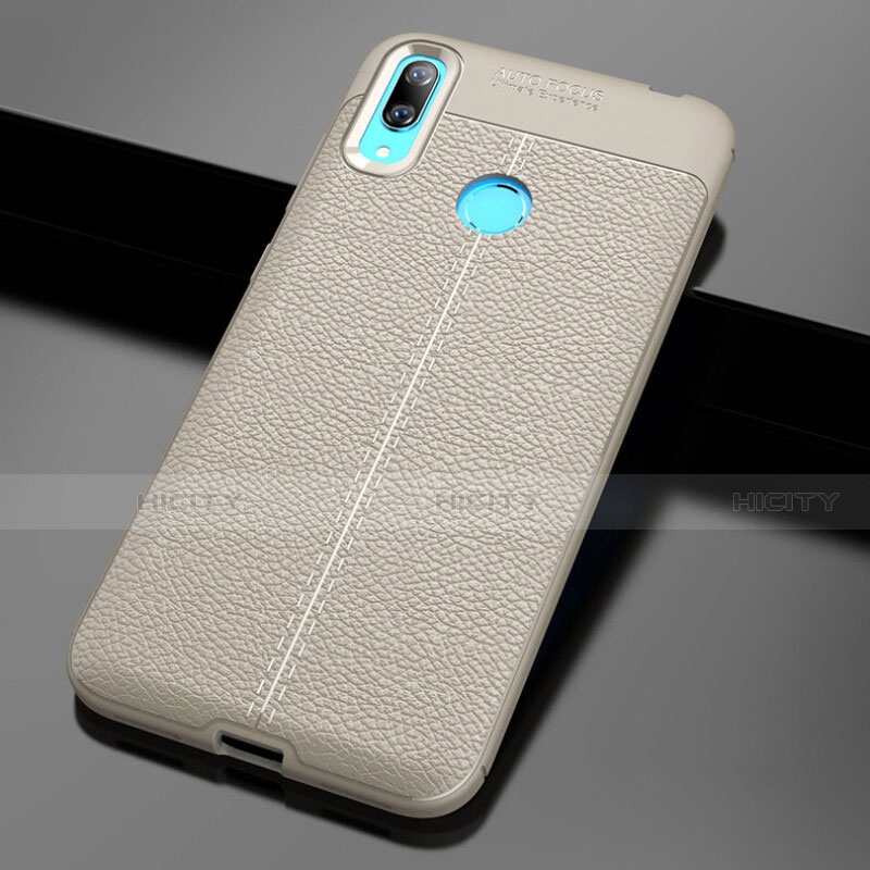 Custodia Silicone Morbida In Pelle Cover per Huawei Y7 (2019) Oro