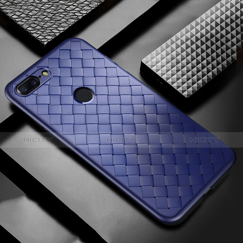 Custodia Silicone Morbida In Pelle Cover per OnePlus 5T A5010 Blu