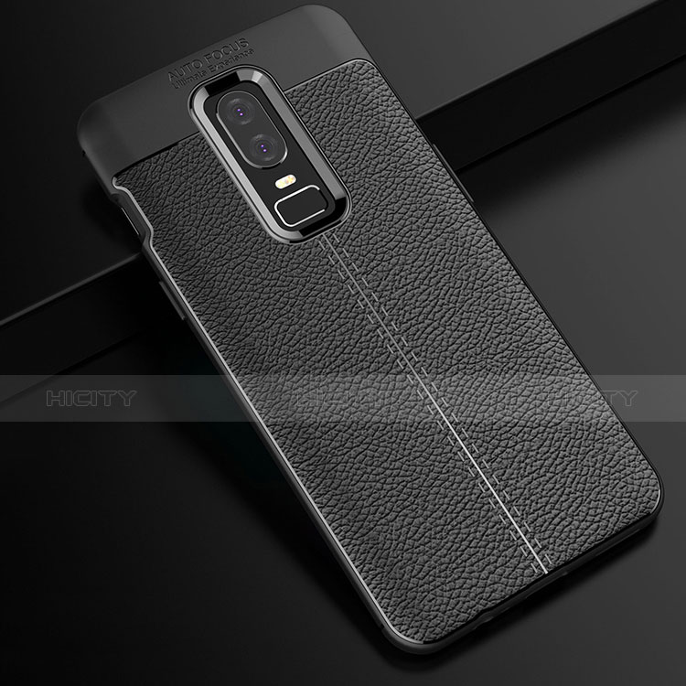 Custodia Silicone Morbida In Pelle Cover per OnePlus 6