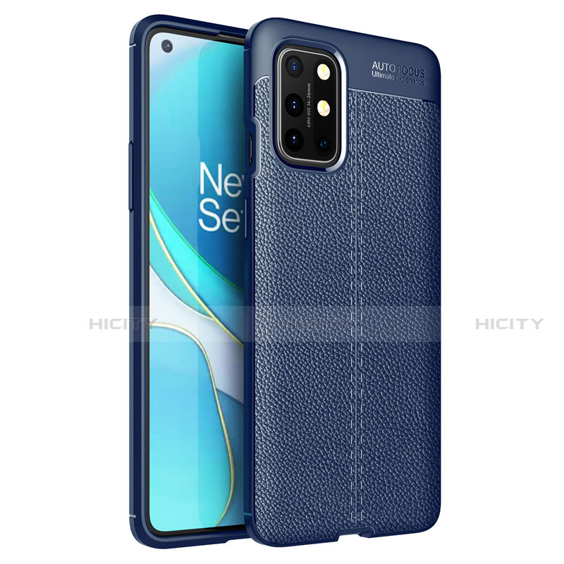 Custodia Silicone Morbida In Pelle Cover per OnePlus 8T 5G Blu