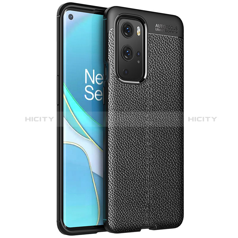 Custodia Silicone Morbida In Pelle Cover per OnePlus 9 Pro 5G Nero