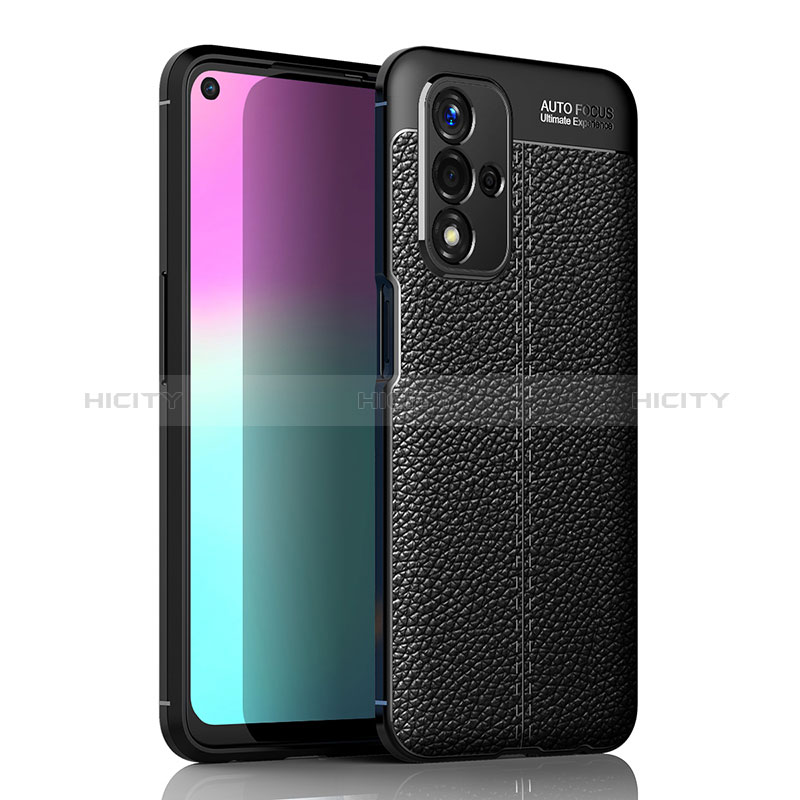 Custodia Silicone Morbida In Pelle Cover per Oppo A93s 5G Nero