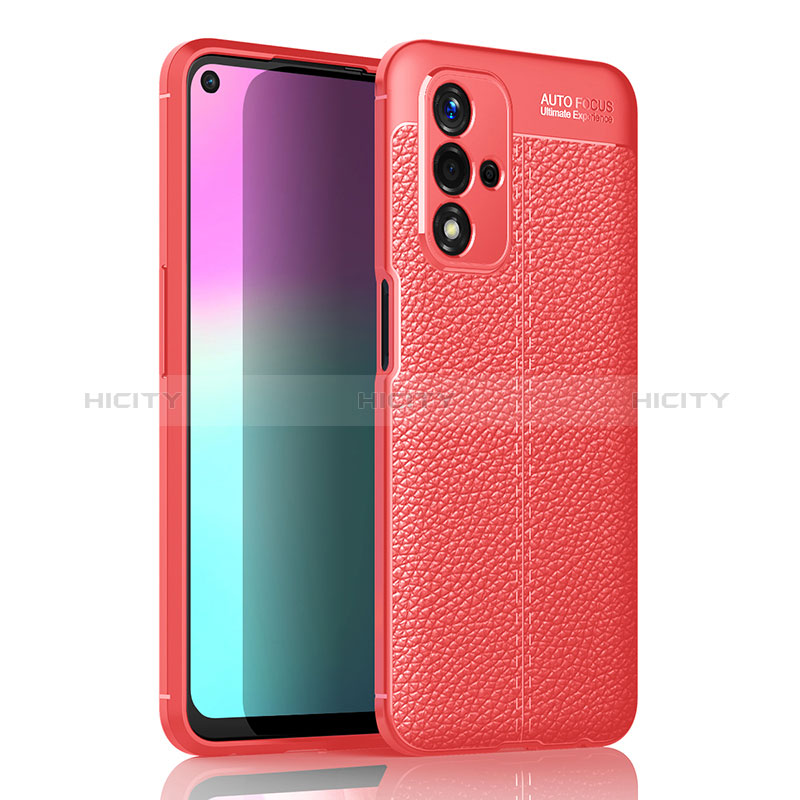 Custodia Silicone Morbida In Pelle Cover per Oppo A93s 5G Rosso