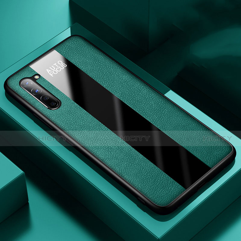 Custodia Silicone Morbida In Pelle Cover per Oppo K7 5G Verde