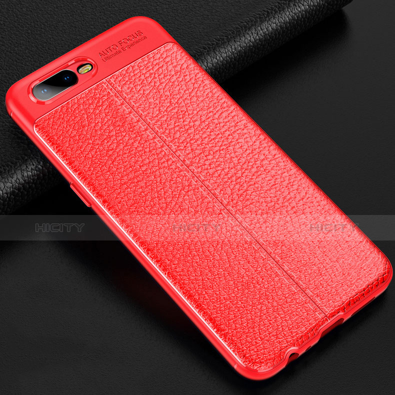 Custodia Silicone Morbida In Pelle Cover per Oppo RX17 Neo Rosso