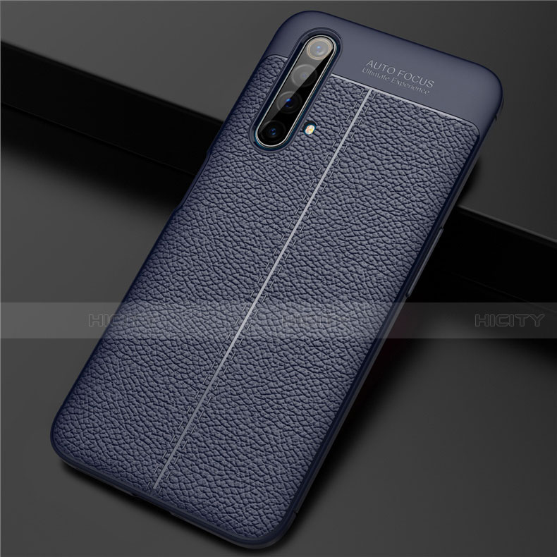 Custodia Silicone Morbida In Pelle Cover per Realme X3 Blu