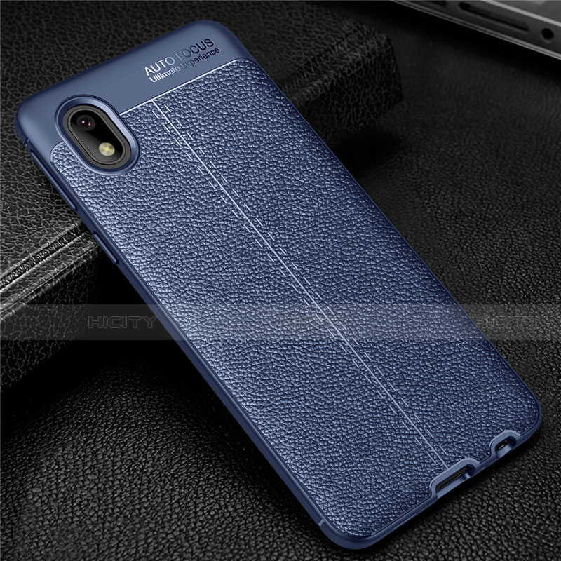 Custodia Silicone Morbida In Pelle Cover per Samsung Galaxy A01 Core Blu