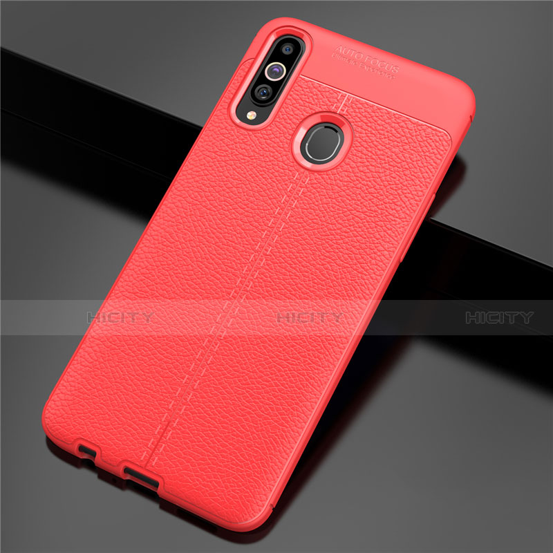 Custodia Silicone Morbida In Pelle Cover per Samsung Galaxy A20s Rosso