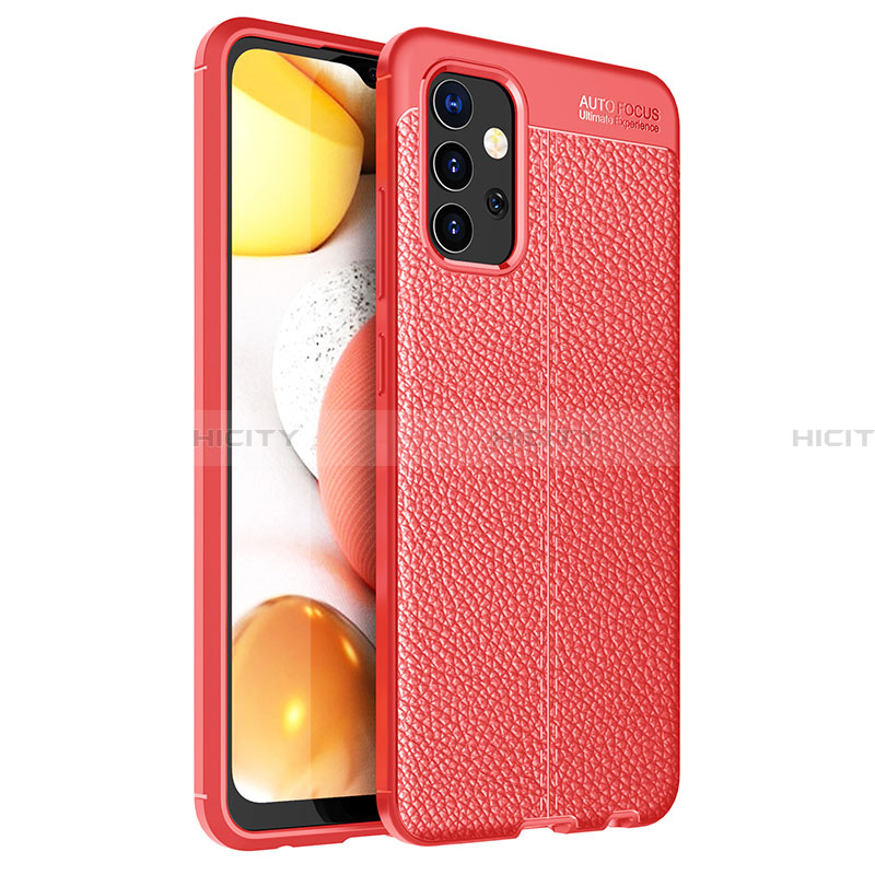 Custodia Silicone Morbida In Pelle Cover per Samsung Galaxy A32 4G Rosso