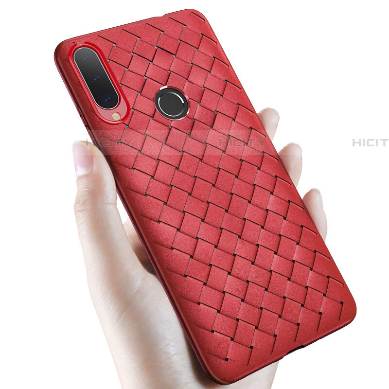 Custodia Silicone Morbida In Pelle Cover per Samsung Galaxy A70S Rosso