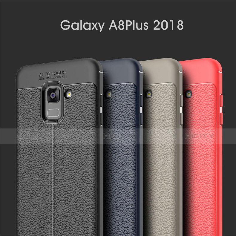 Custodia Silicone Morbida In Pelle Cover per Samsung Galaxy A8+ A8 Plus (2018) A730F