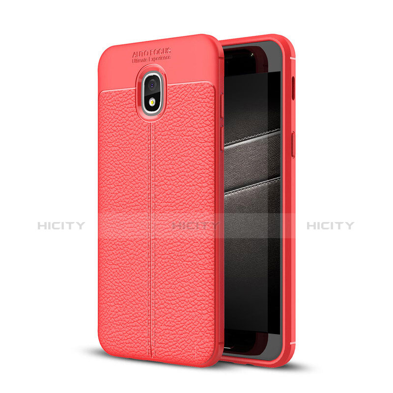 Custodia Silicone Morbida In Pelle Cover per Samsung Galaxy Amp Prime 3 Rosso