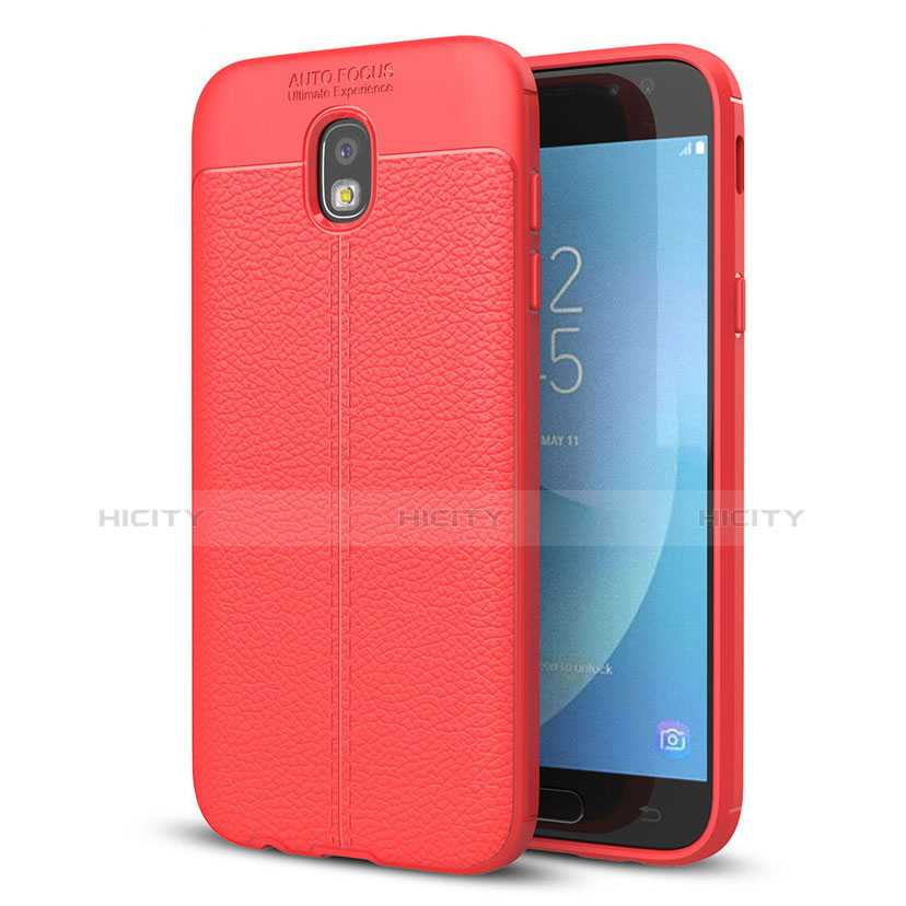 Custodia Silicone Morbida In Pelle Cover per Samsung Galaxy J5 (2017) Duos J530F Rosso