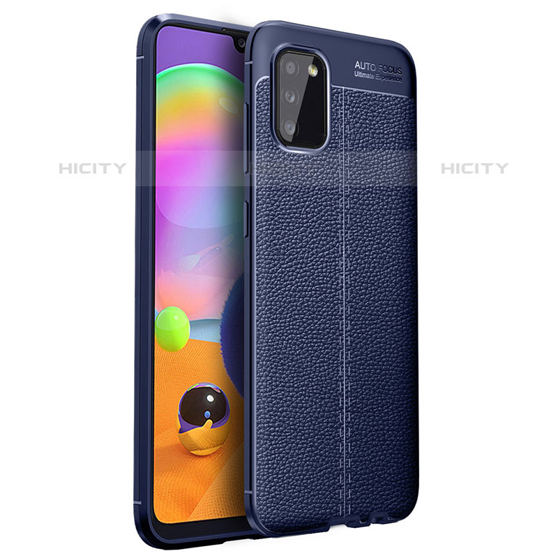 Custodia Silicone Morbida In Pelle Cover per Samsung Galaxy M02s Blu