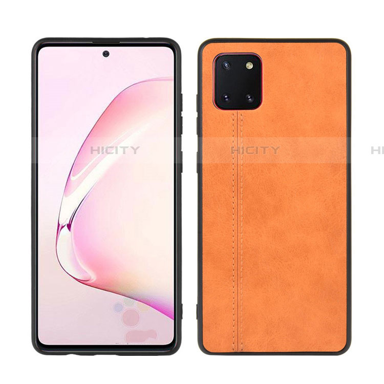 Custodia Silicone Morbida In Pelle Cover per Samsung Galaxy Note 10 Lite Arancione