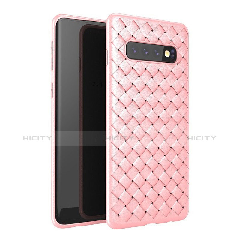 Custodia Silicone Morbida In Pelle Cover per Samsung Galaxy S10 Oro Rosa