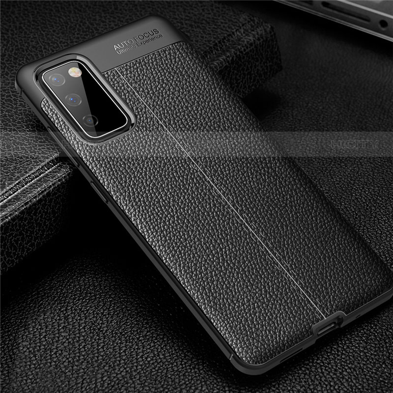 Custodia Silicone Morbida In Pelle Cover per Samsung Galaxy S20 Lite 5G Nero