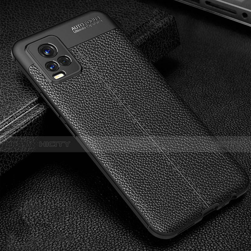 Custodia Silicone Morbida In Pelle Cover per Vivo V20 Nero