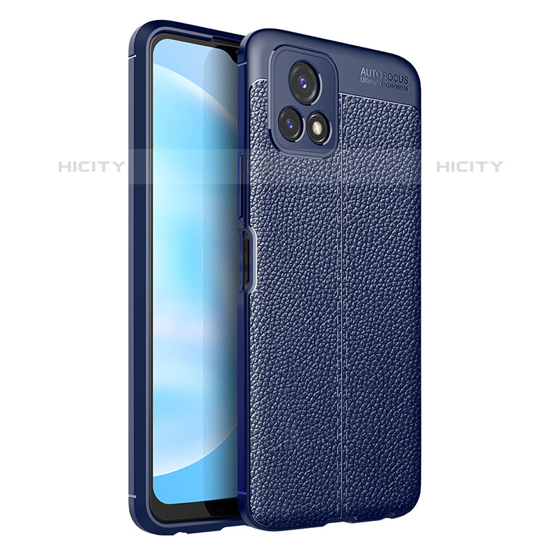 Custodia Silicone Morbida In Pelle Cover per Vivo Y52s 5G Blu