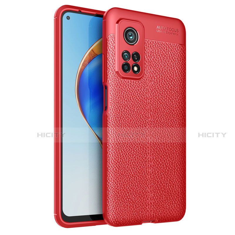 Custodia Silicone Morbida In Pelle Cover per Xiaomi Mi 10T Pro 5G Rosso