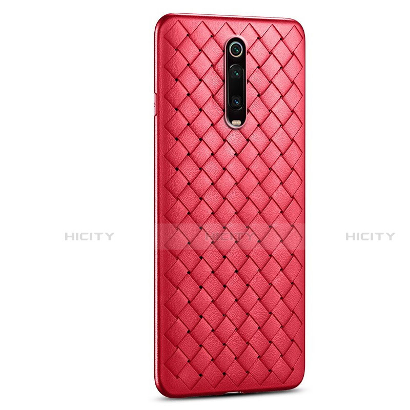 Custodia Silicone Morbida In Pelle Cover per Xiaomi Mi 9T Rosso