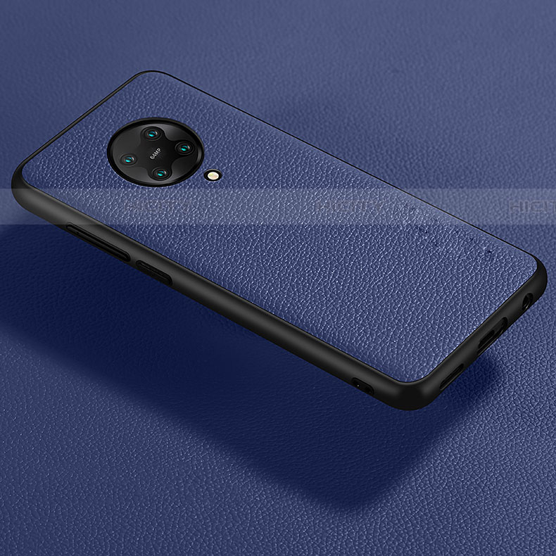 Custodia Silicone Morbida In Pelle Cover per Xiaomi Poco F2 Pro Blu