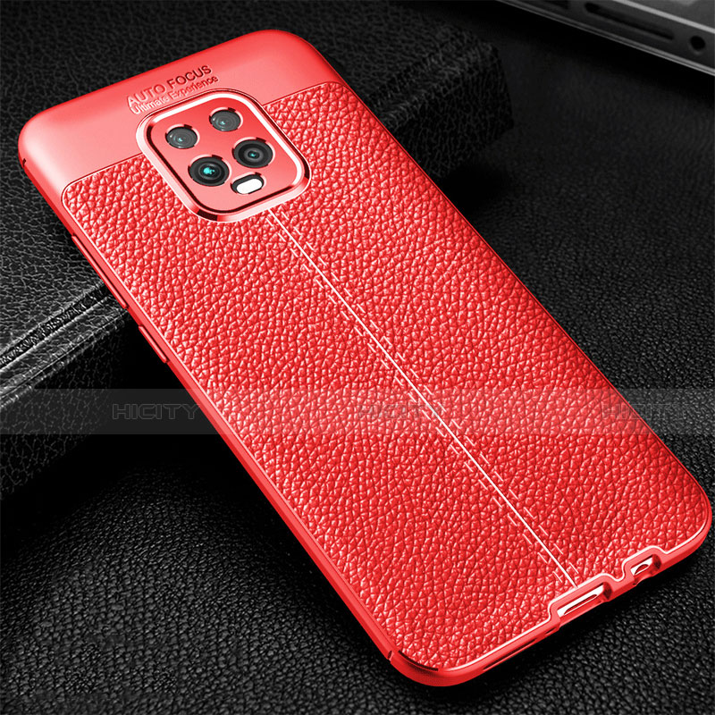 Custodia Silicone Morbida In Pelle Cover per Xiaomi Redmi 10X 5G Rosso