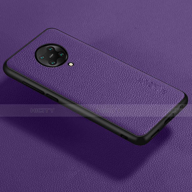 Custodia Silicone Morbida In Pelle Cover per Xiaomi Redmi K30 Pro Zoom Viola