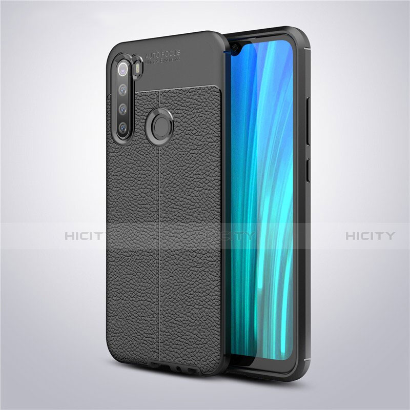 Custodia Silicone Morbida In Pelle Cover per Xiaomi Redmi Note 8 (2021) Nero