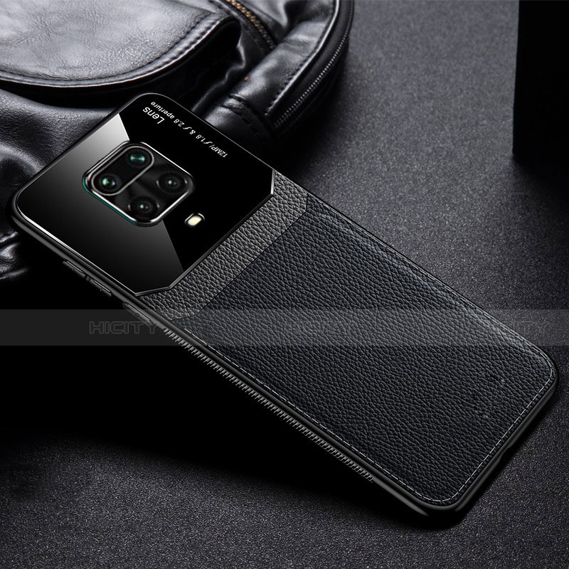 Custodia Silicone Morbida In Pelle Cover per Xiaomi Redmi Note 9 Pro Max Nero