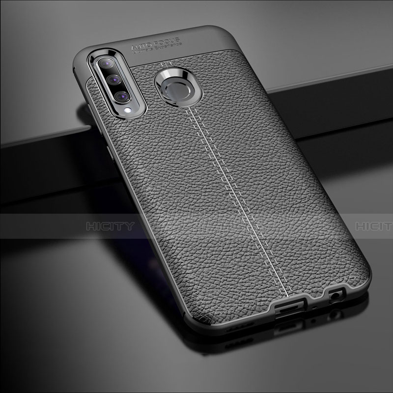 Custodia Silicone Morbida In Pelle Cover S01 per Huawei Honor 20E Nero