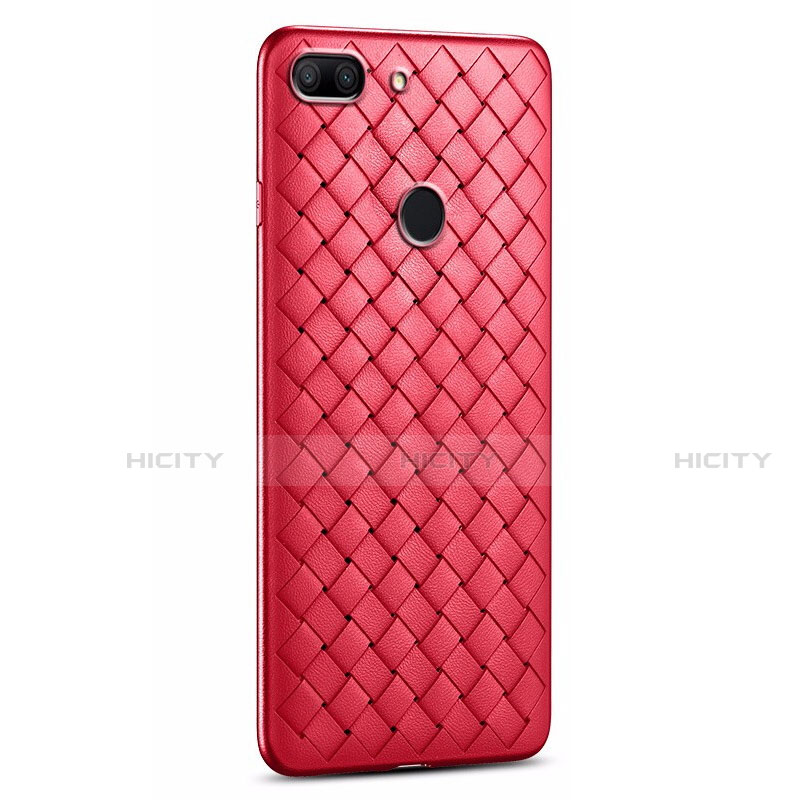 Custodia Silicone Morbida In Pelle Cover S01 per Huawei Honor 9 Lite Rosso