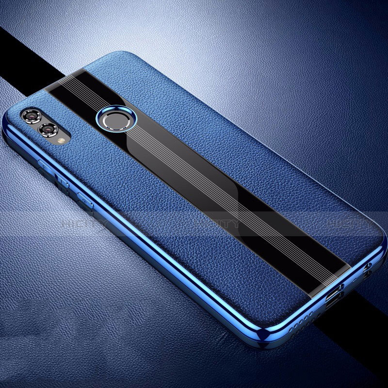 Custodia Silicone Morbida In Pelle Cover S01 per Huawei Honor View 10 Lite Blu