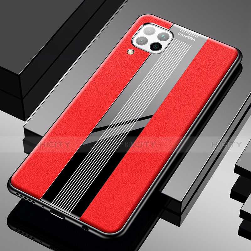 Custodia Silicone Morbida In Pelle Cover S01 per Huawei Nova 6 SE Rosso
