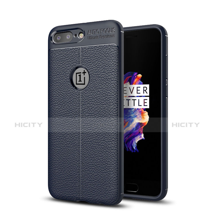 Custodia Silicone Morbida In Pelle Cover S01 per OnePlus 5T A5010