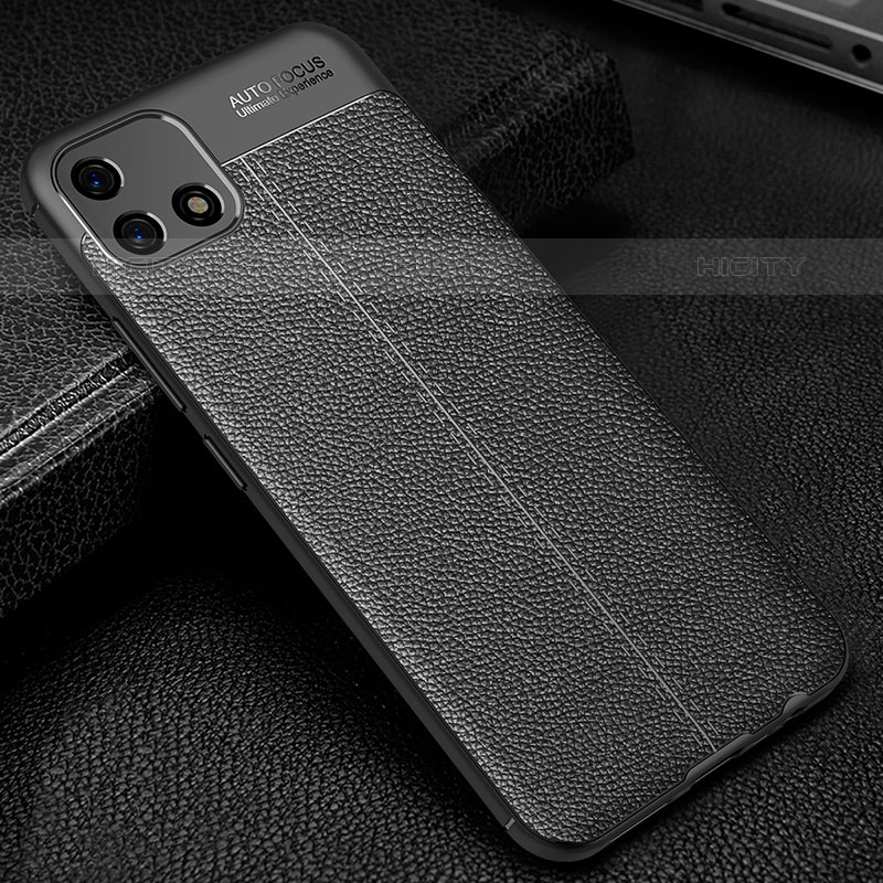 Custodia Silicone Morbida In Pelle Cover S01 per Oppo A16K Nero