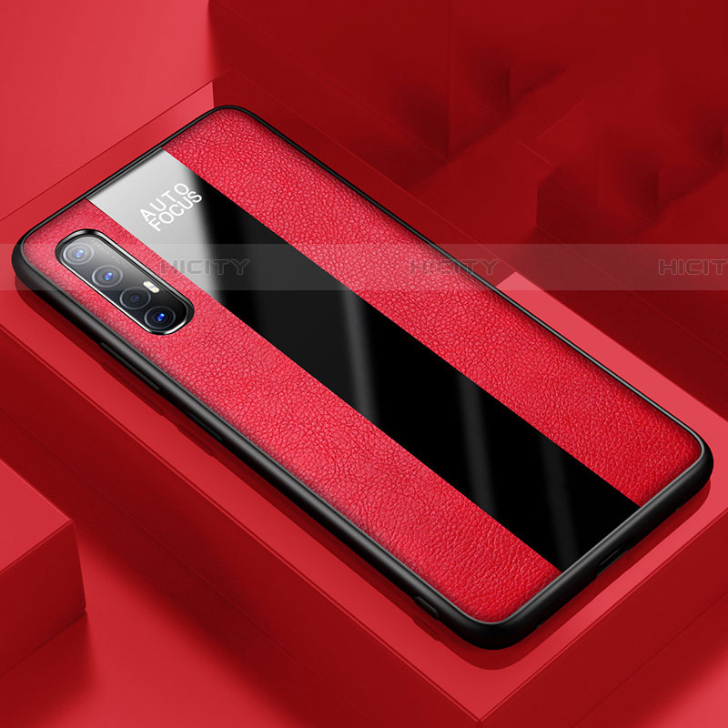 Custodia Silicone Morbida In Pelle Cover S01 per Oppo Find X2 Neo Rosso