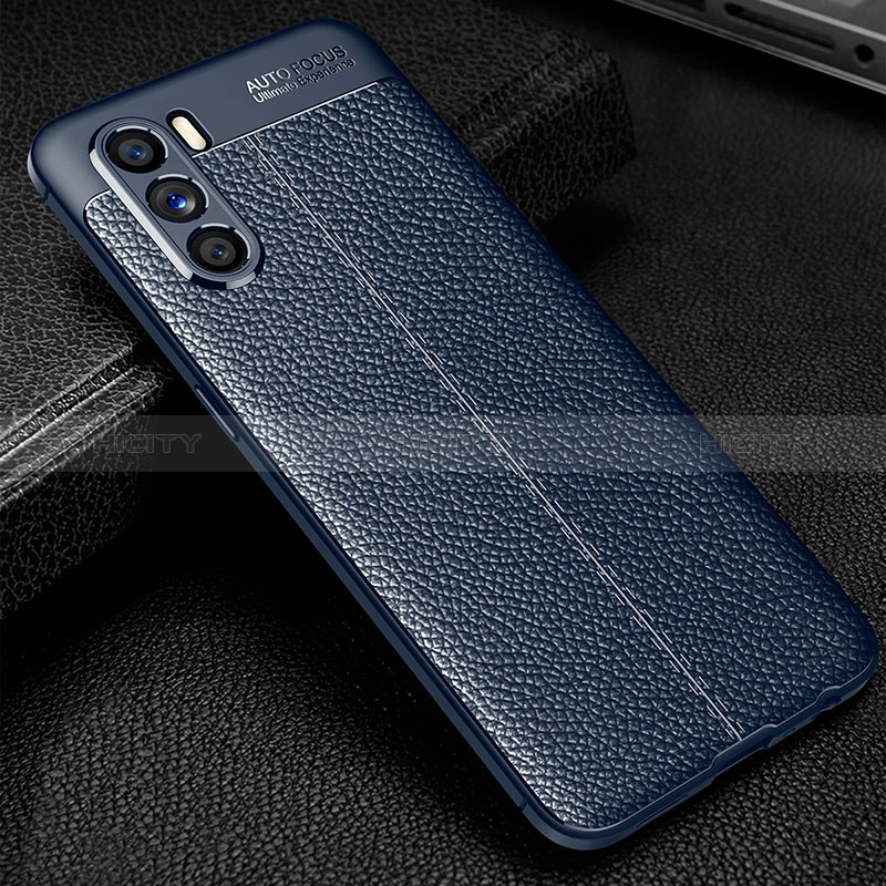 Custodia Silicone Morbida In Pelle Cover S01 per Oppo K9 Pro 5G Blu