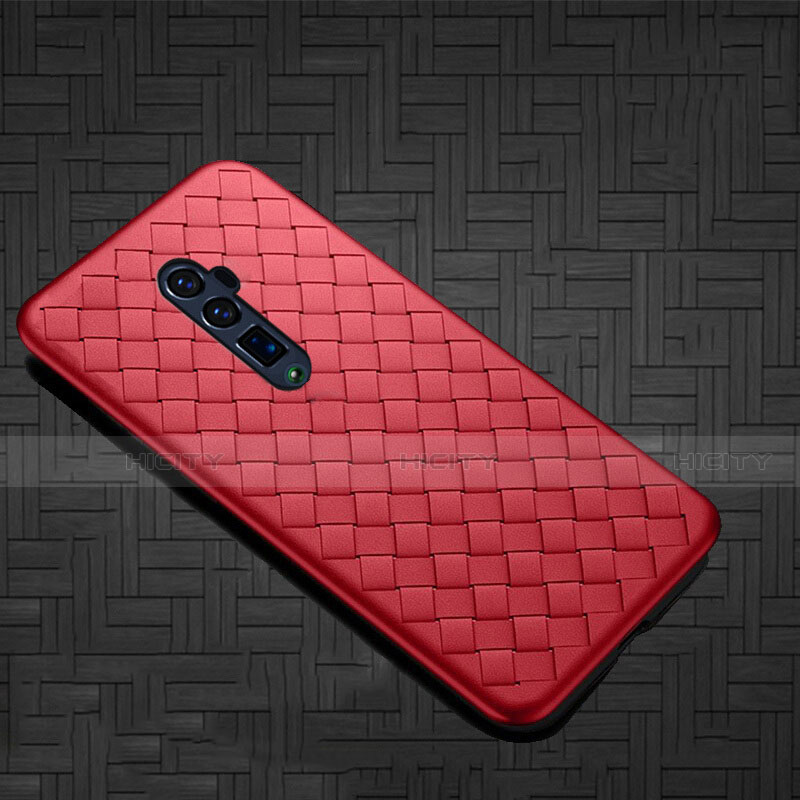 Custodia Silicone Morbida In Pelle Cover S01 per Oppo Reno 10X Zoom Rosso