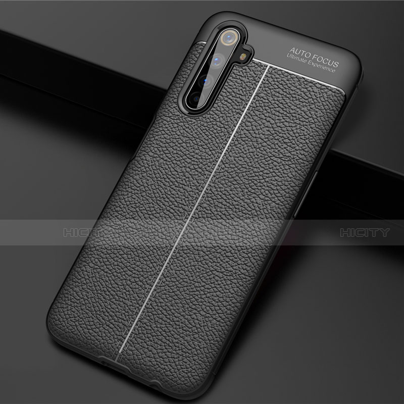 Custodia Silicone Morbida In Pelle Cover S01 per Realme 6 Pro Nero