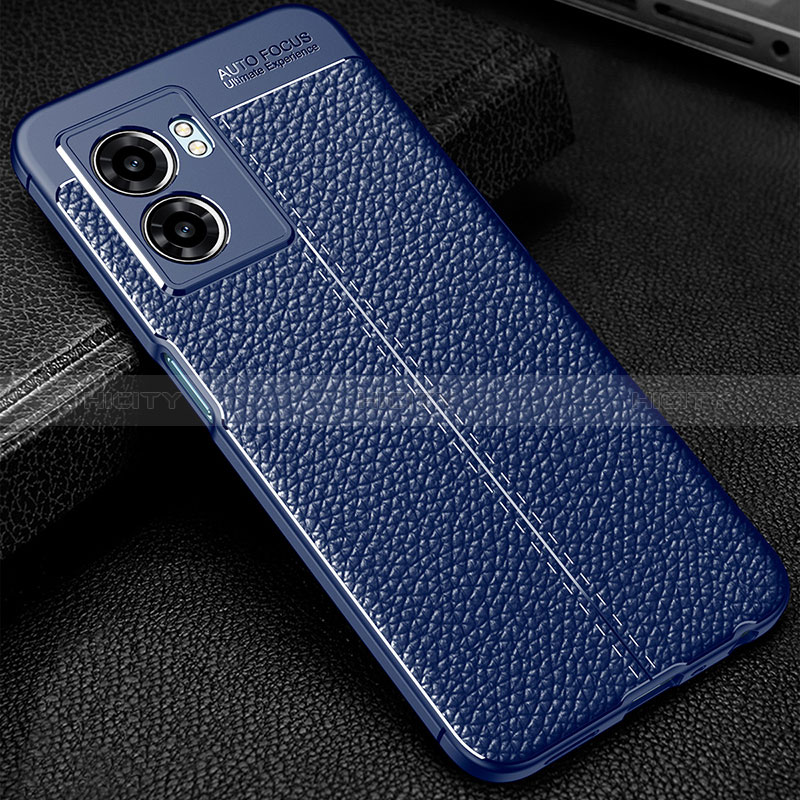 Custodia Silicone Morbida In Pelle Cover S01 per Realme Q5i 5G Blu