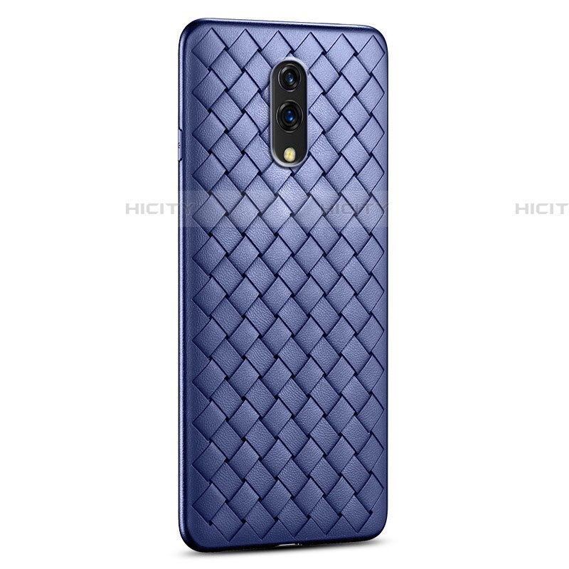 Custodia Silicone Morbida In Pelle Cover S01 per Realme X Blu